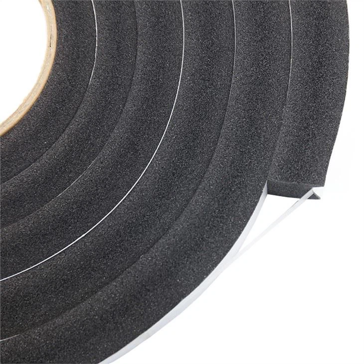 Single Sided Self Adhesive Black PVC Foam Tape